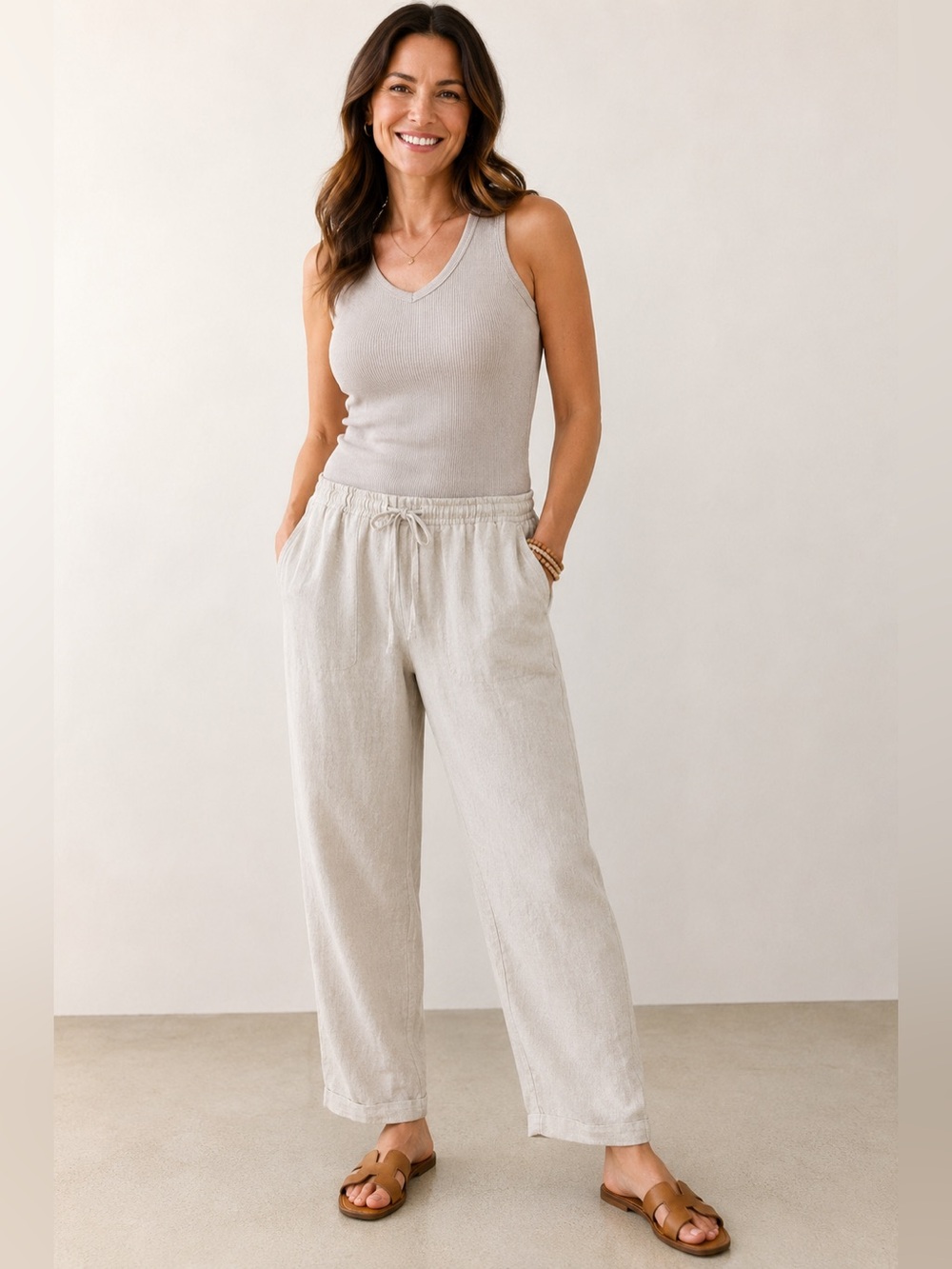 Old Navy Linen Blend Pull-On Pants – XL